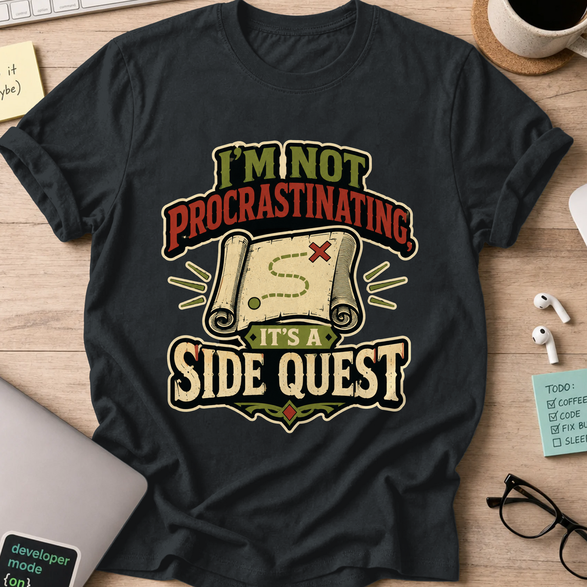 Nerd Collection Artwork T098 Shirt - Black mockup