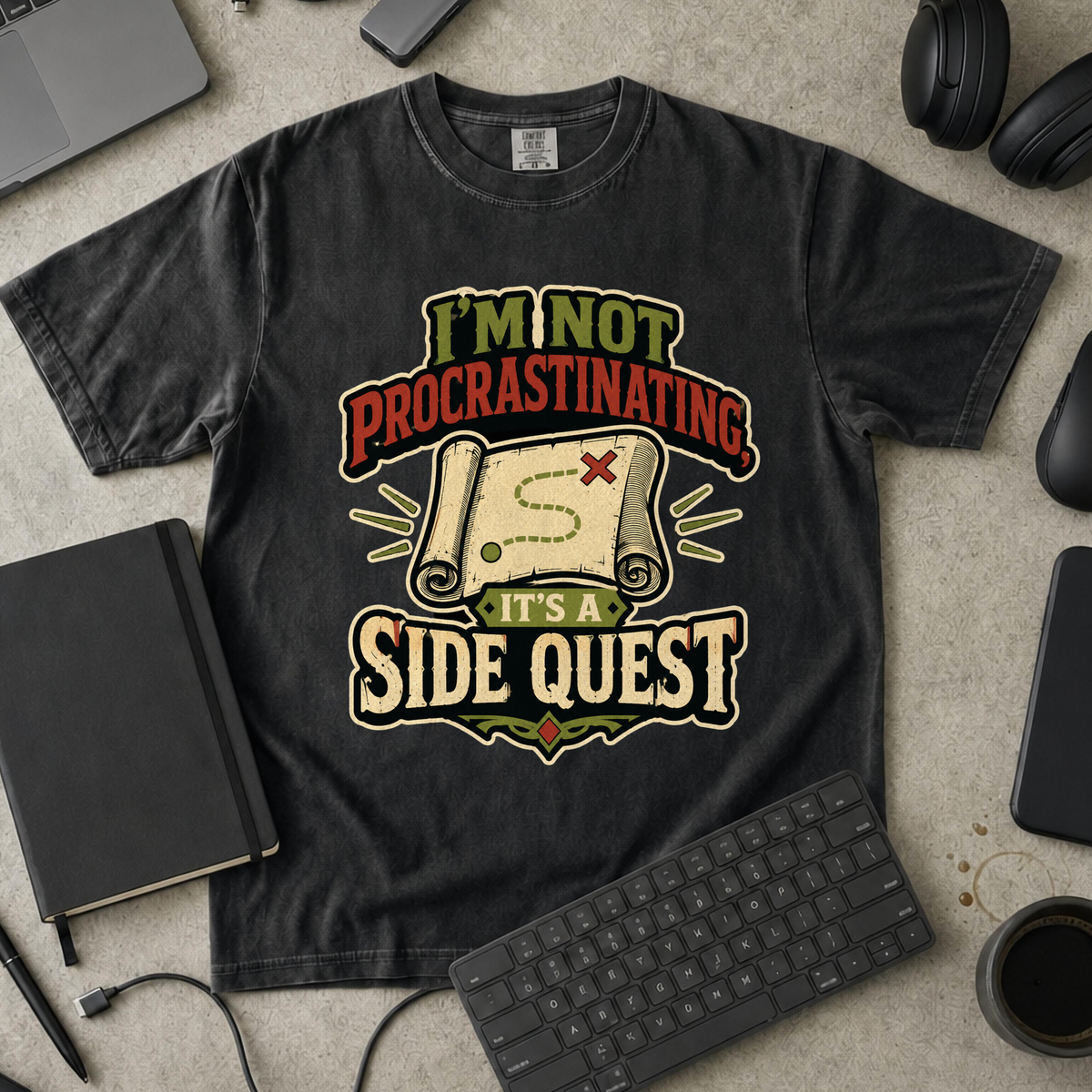 Nerd Collection Artwork T098 Premium Shirt - Black mockup