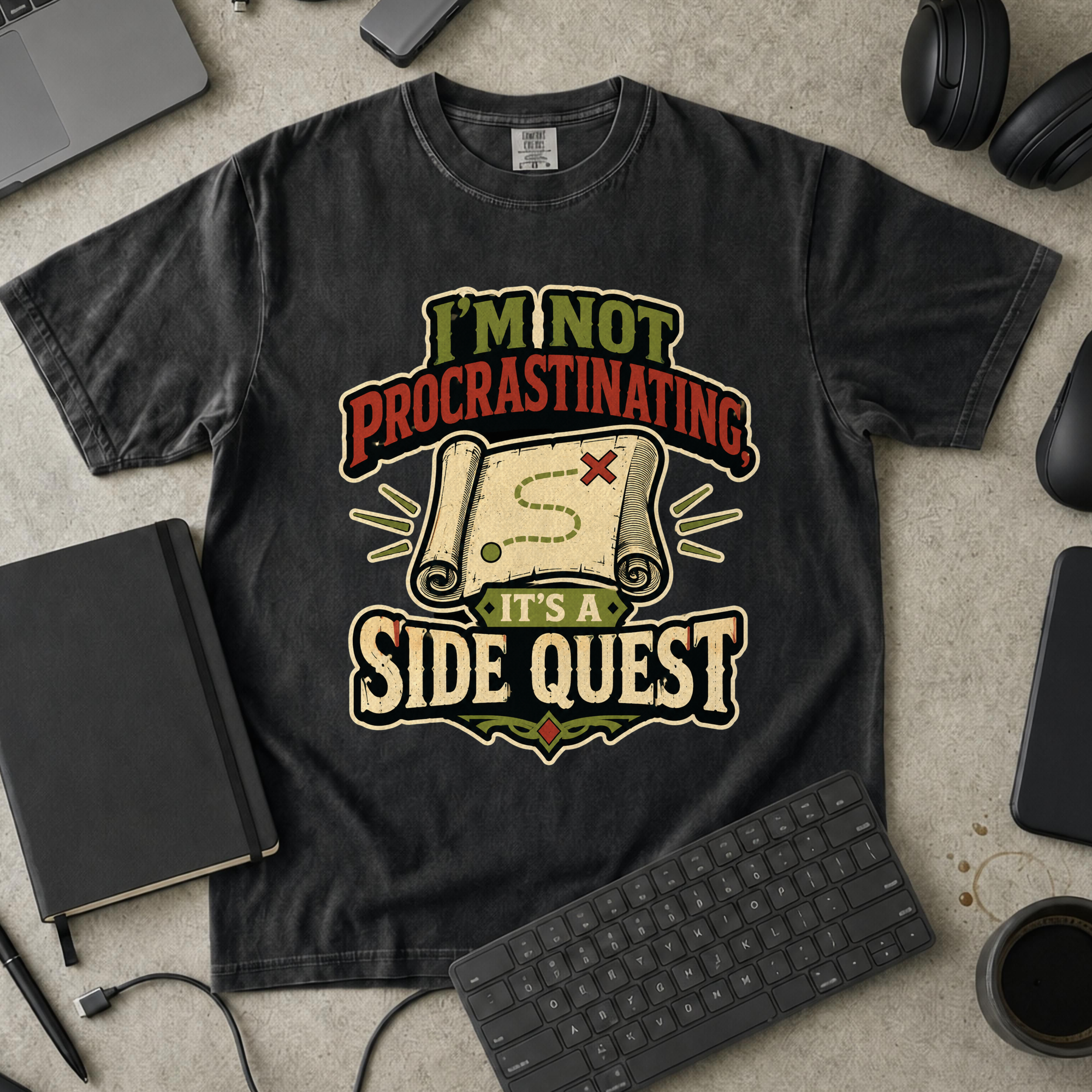 Nerd Collection Artwork T098 Premium Shirt - Black mockup