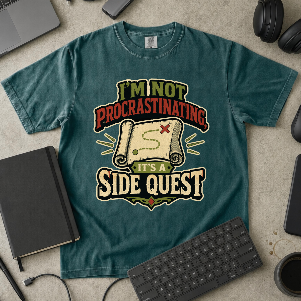 Nerd Collection Artwork T098 Premium Shirt - Blue Spruce mockup