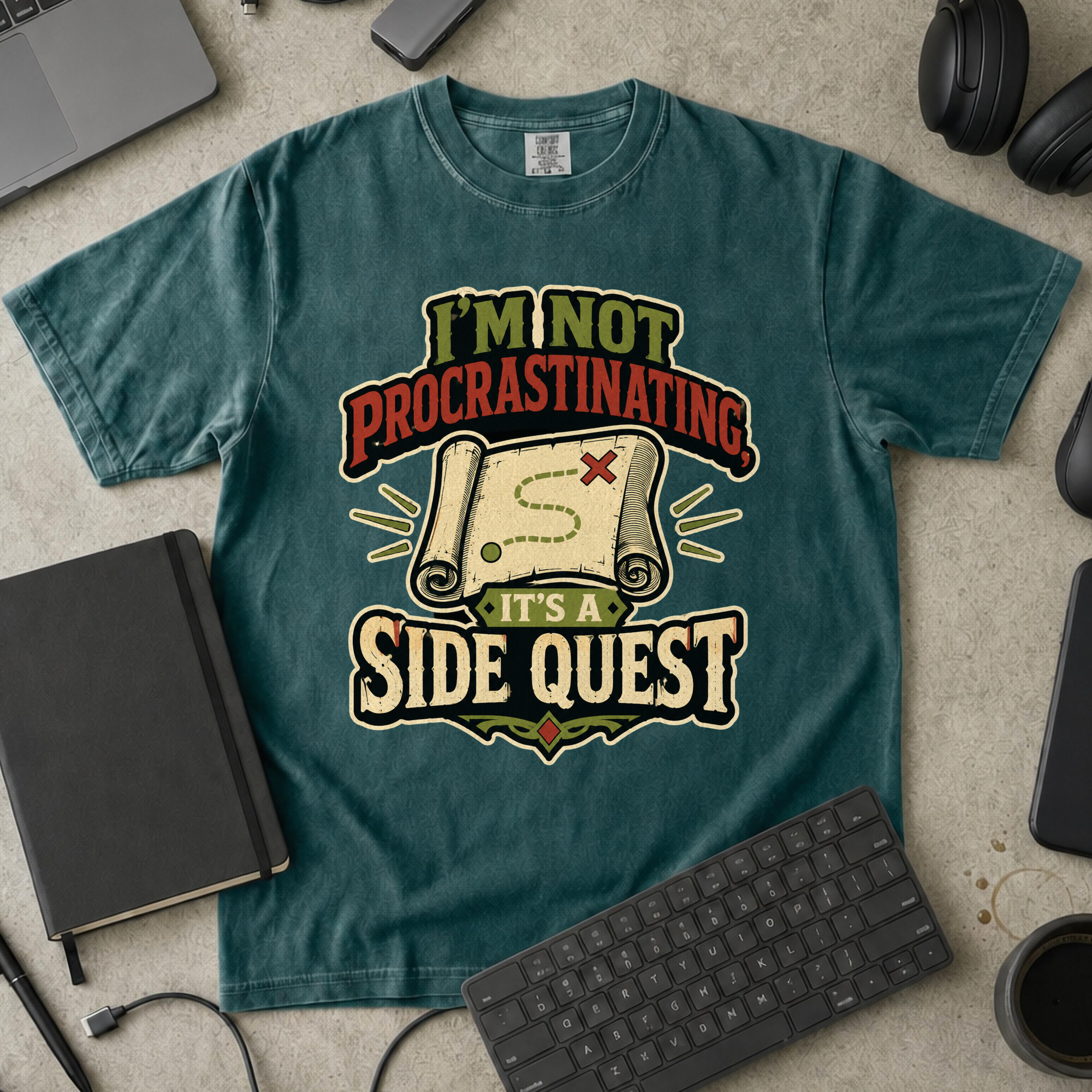 Nerd Collection Artwork T098 Premium Shirt - Blue Spruce mockup