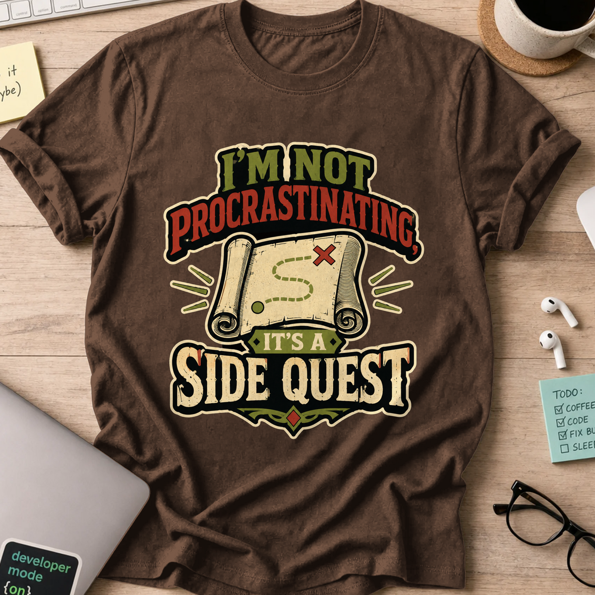 Nerd Collection Artwork T098 Shirt - Dark Chocolate mockup