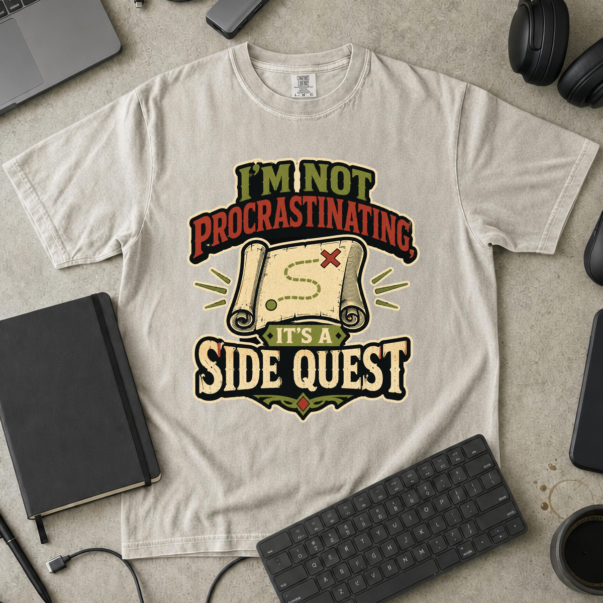 Nerd Collection Artwork T098 Premium Shirt - Ivory mockup