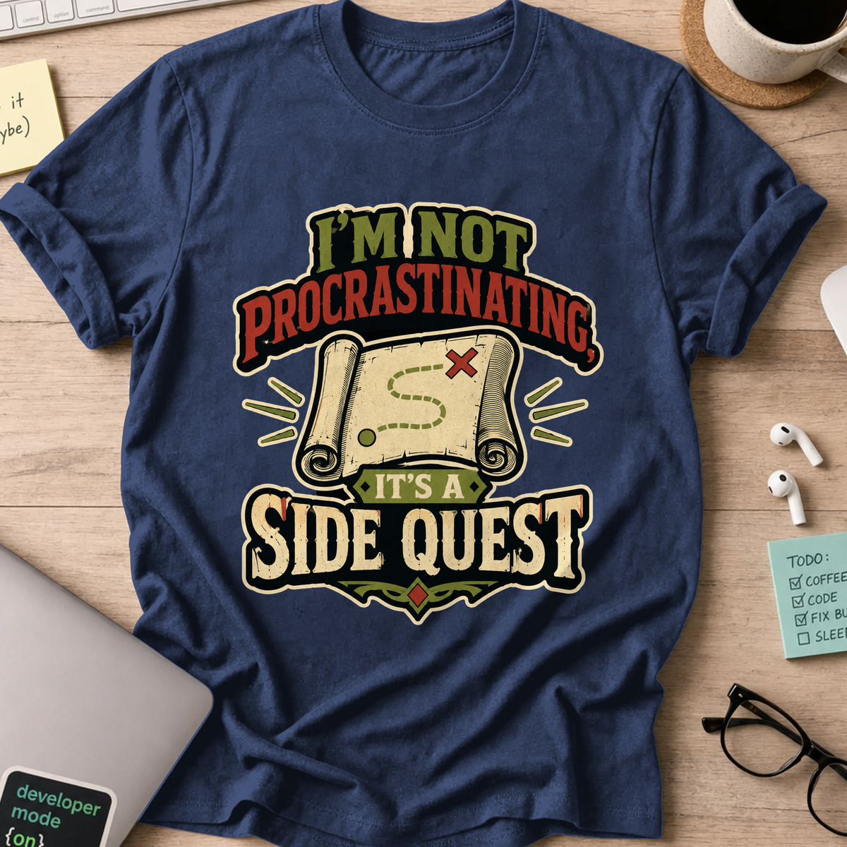 Nerd Collection Artwork T098 Shirt - Navy mockup
