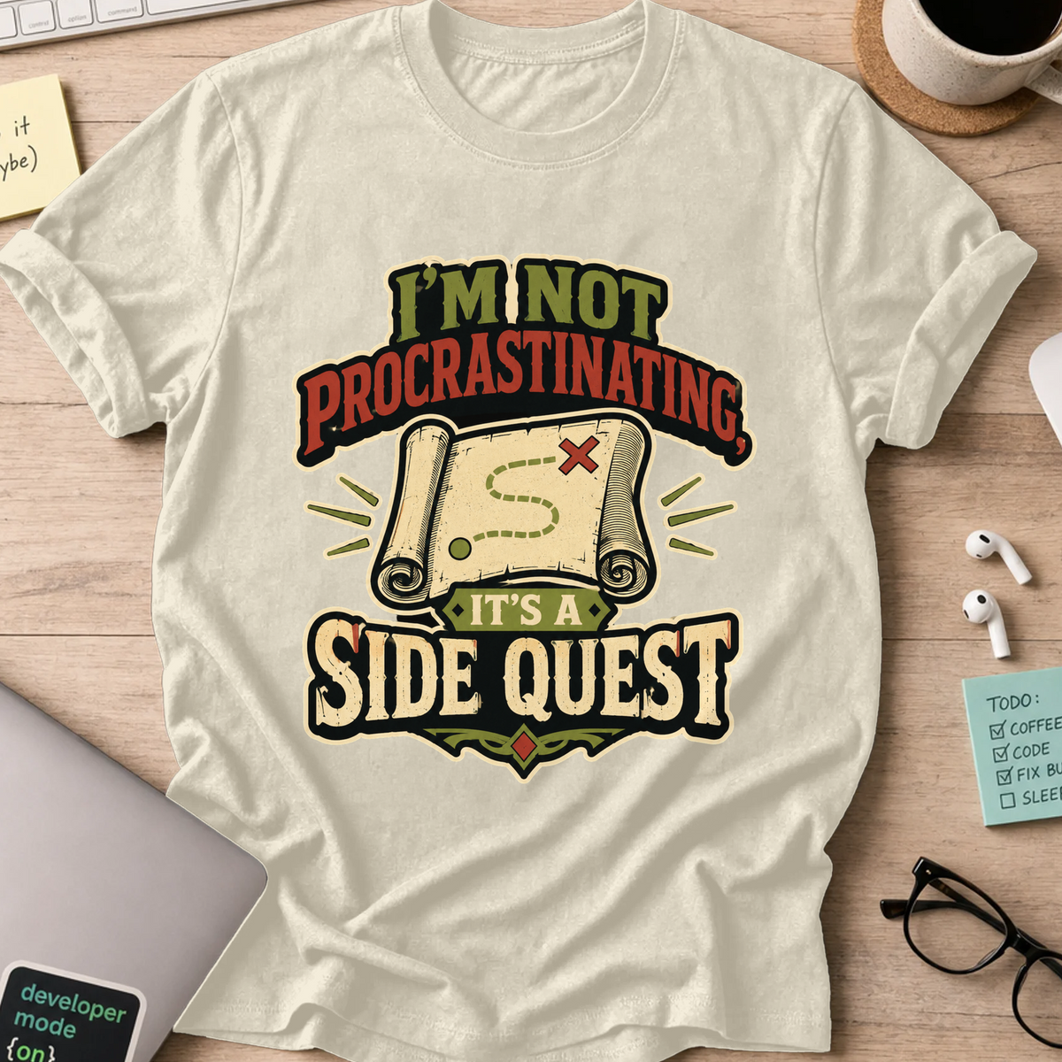 Nerd Collection Artwork T098 Shirt - Natural mockup