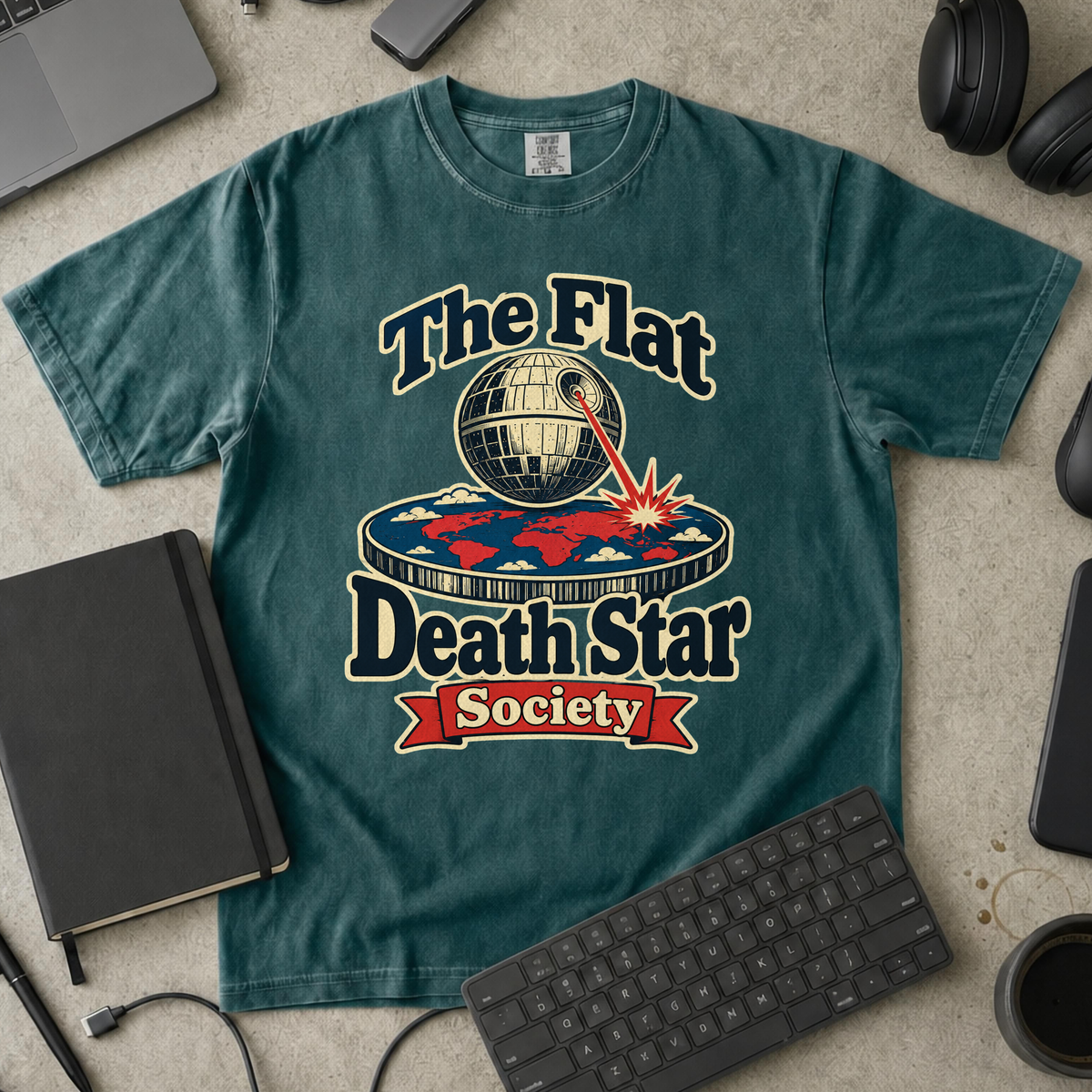 Nerd Collection Artwork T099 Premium Shirt - Blue Spruce mockup