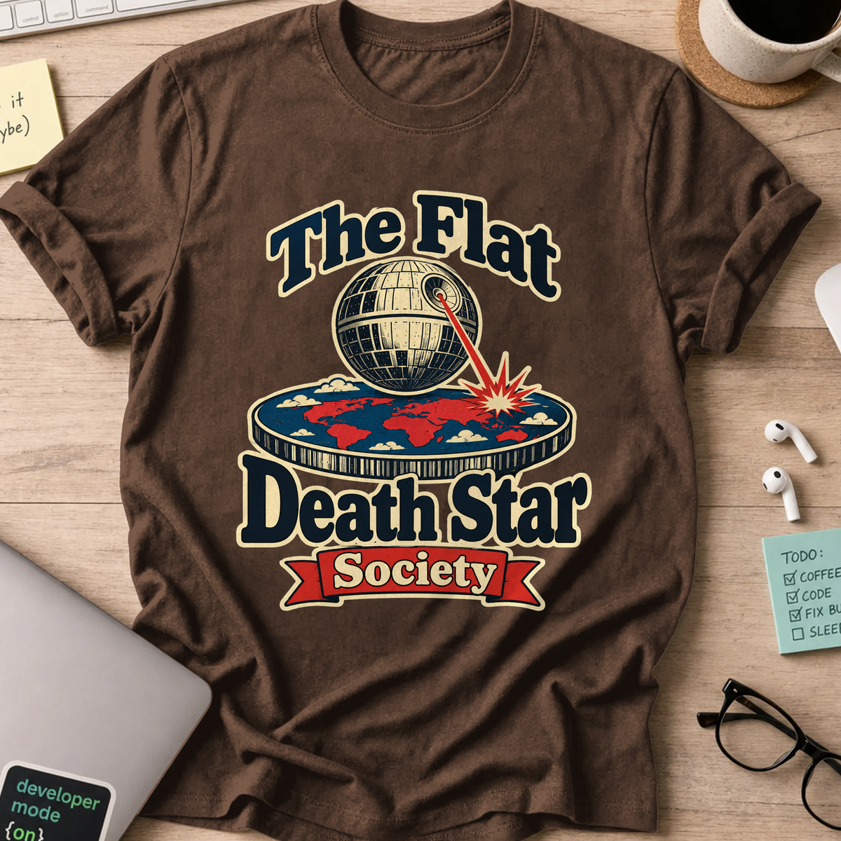 Nerd Collection Artwork T099 Shirt - Dark Chocolate mockup