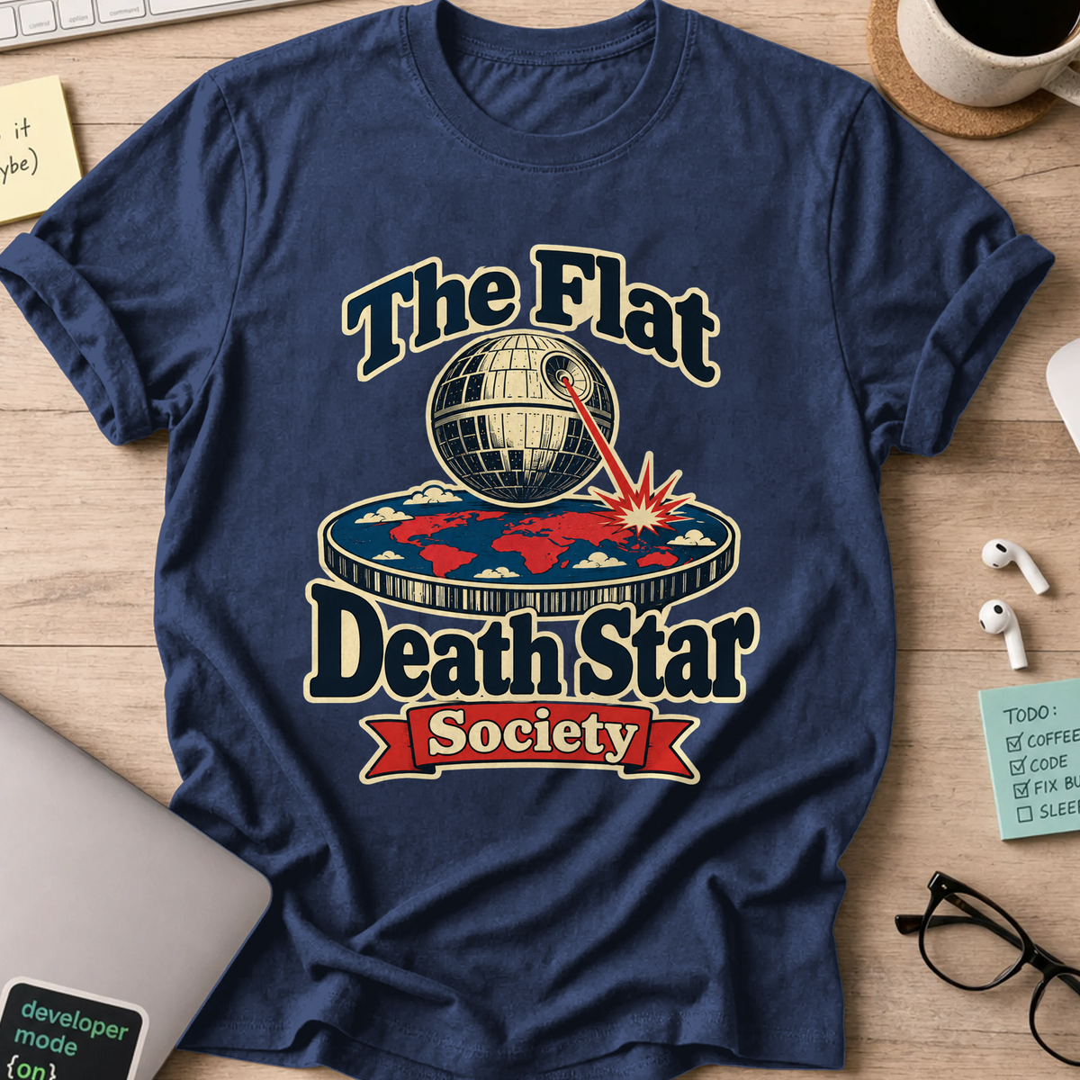 Nerd Collection Artwork T099 Shirt - Navy mockup