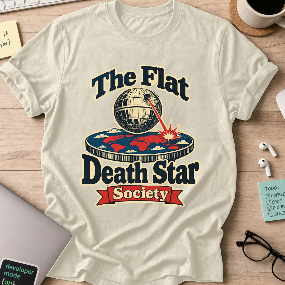 Nerd Collection Artwork T099 Shirt - Natural mockup