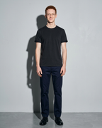Men's Lightweight Solid Crewneck T-Shirt, frontal relaxed stand, worn by model