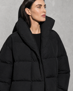 Women's Fashion Loose Thickening Keep Warm Coat, macro, front opening, worn by model
