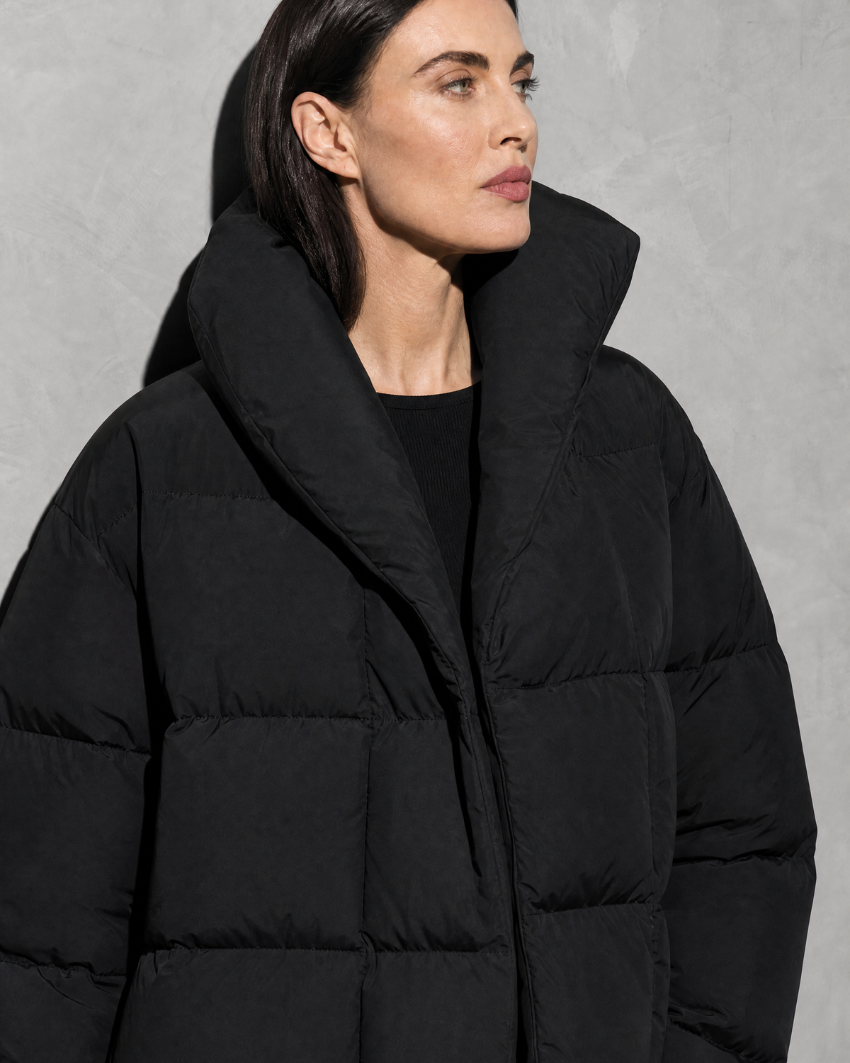 Women's Fashion Loose Thickening Keep Warm Coat, macro, front opening, worn by model