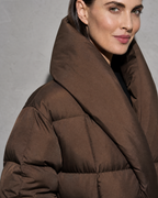 Women's Fashion Loose Thickening Keep Warm Coat, macro, shoulder, worn by model
