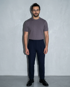 Men's Lightweight Solid Crewneck T-Shirt, macro, shoulder, worn by model