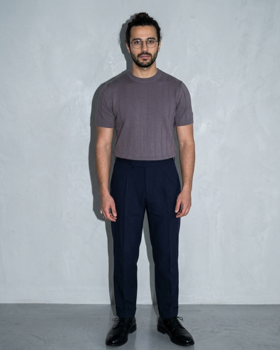 Men's Lightweight Solid Crewneck T-Shirt, macro, shoulder, worn by model