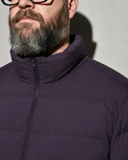 Solid Color Jacket For Men And Women, macro, neckline, worn by model