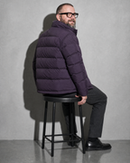 Solid Color Jacket For Men And Women, stool, back turned, worn by model