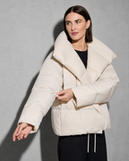 Women's Fashion Loose Thickening Keep Warm Coat, sleeve held away, worn by model