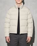 Solid Color Jacket For Men And Women, bust-to-thigh, square stance, worn by model