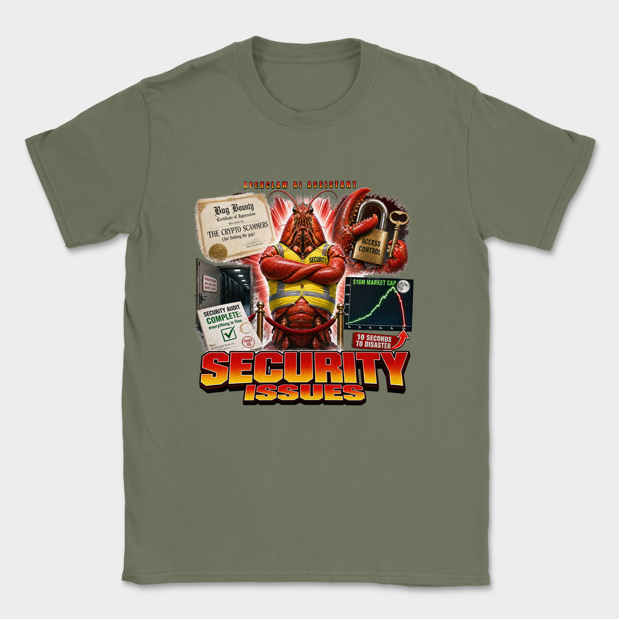 Security Issues Shirt — Military Green