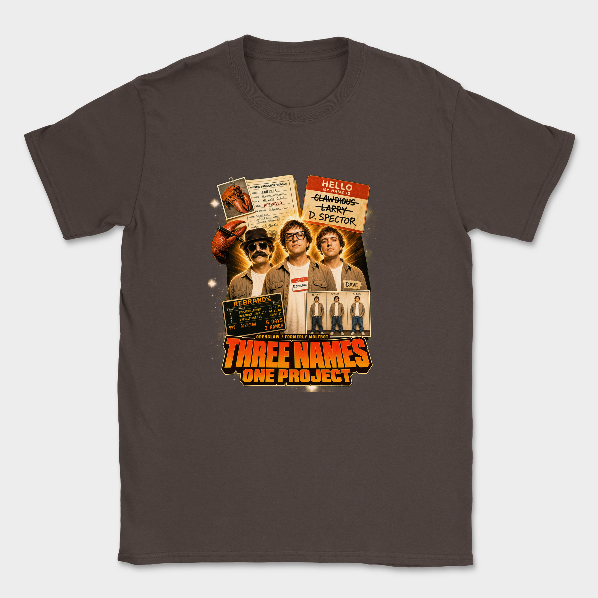 Three Names One Project Shirt — Dark Chocolate