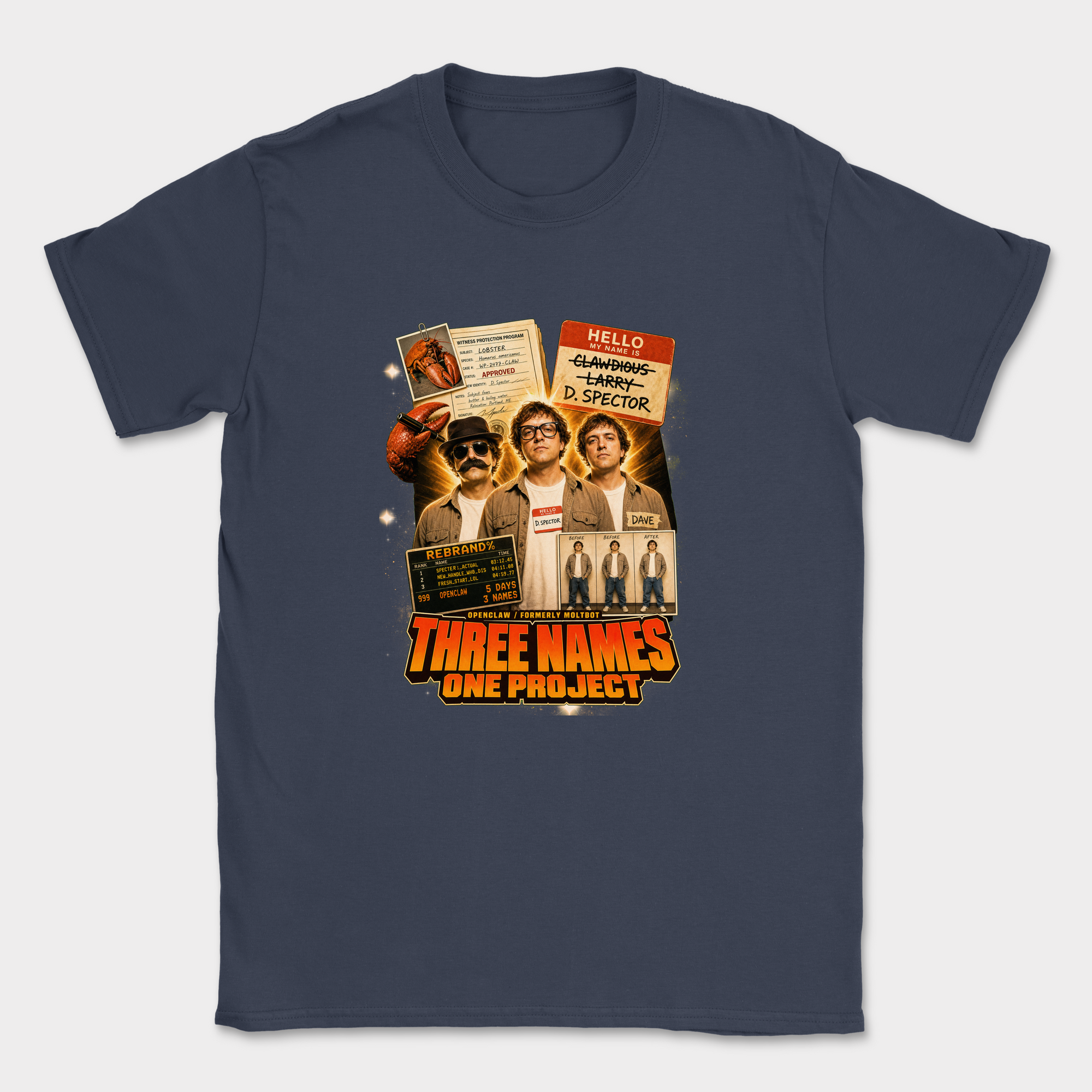 Three Names One Project Shirt — Navy