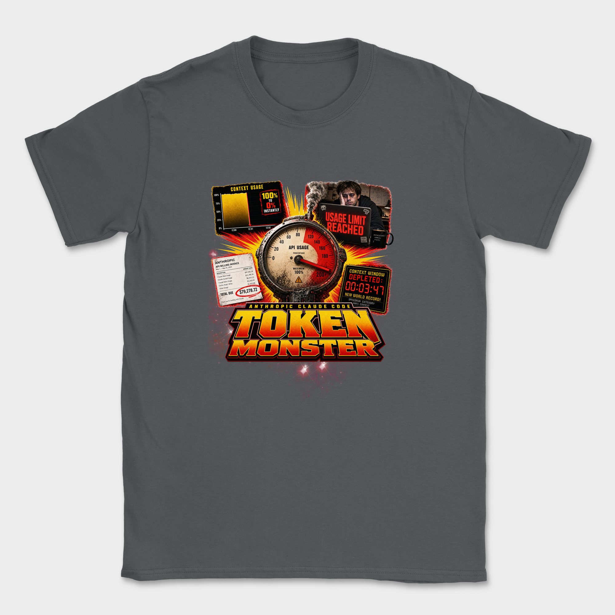 Token Monster Shirt — Dark Heather