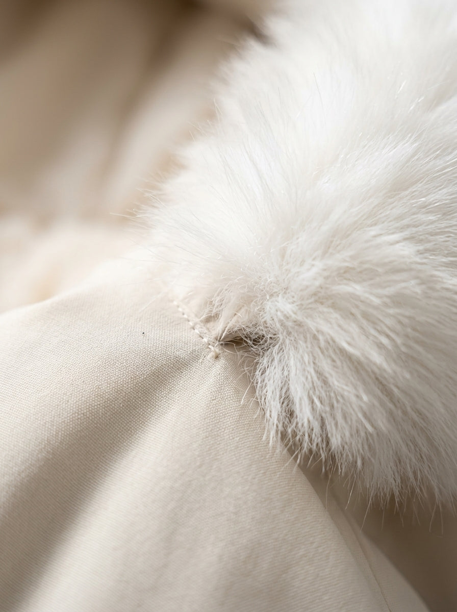 Women's Jacket Hooded Plush Trim