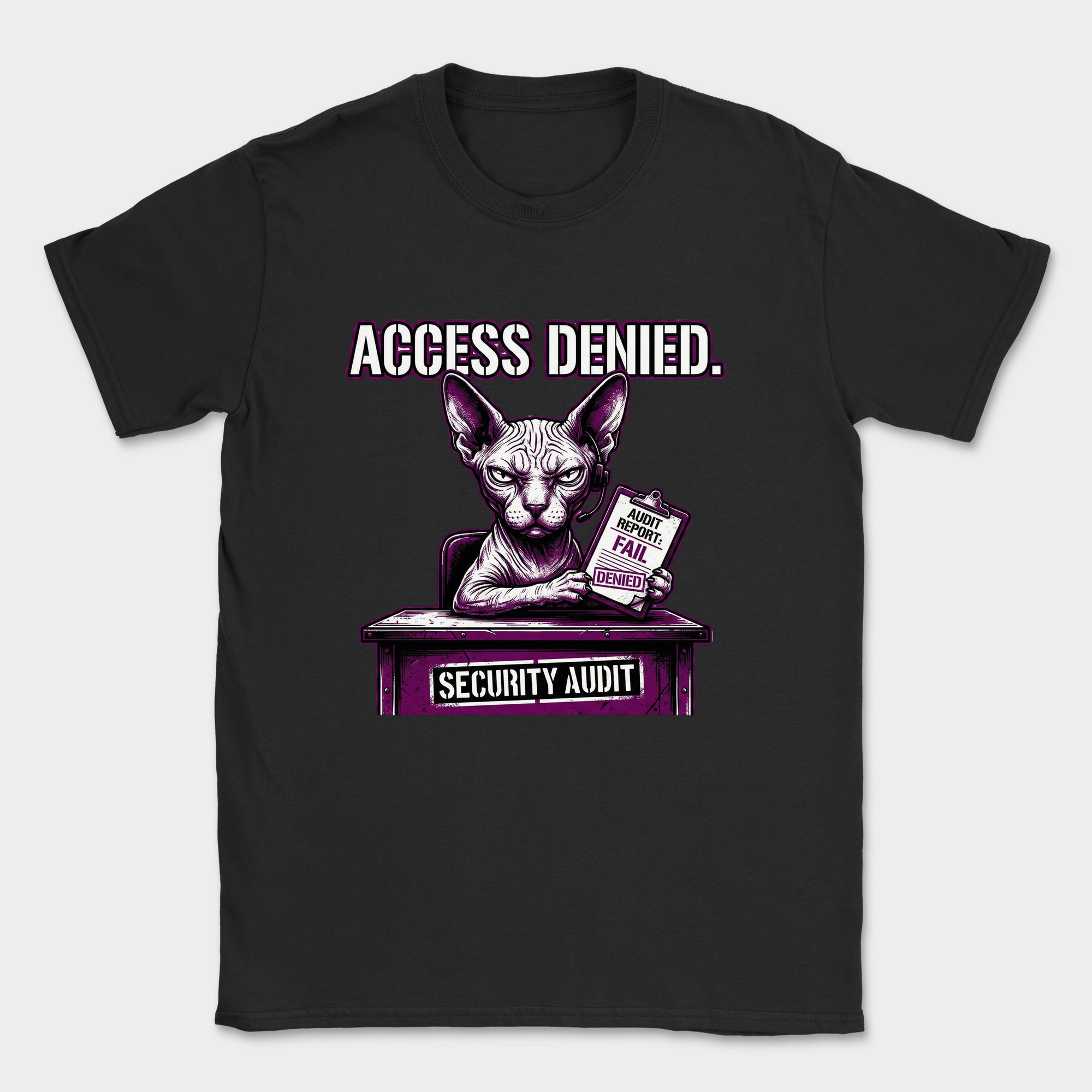 access denied security audit shirt — Black