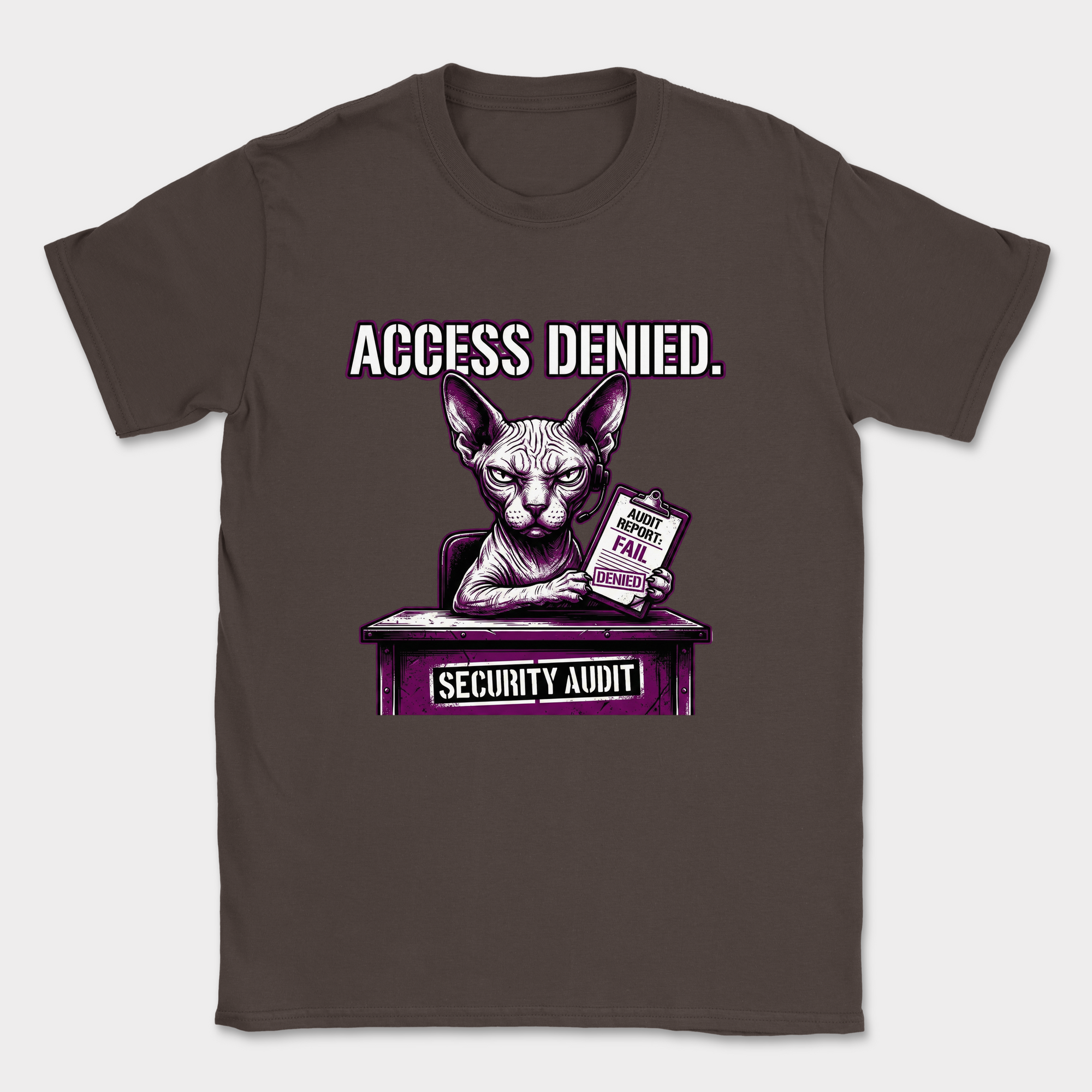 access denied security audit shirt — Dark Chocolate