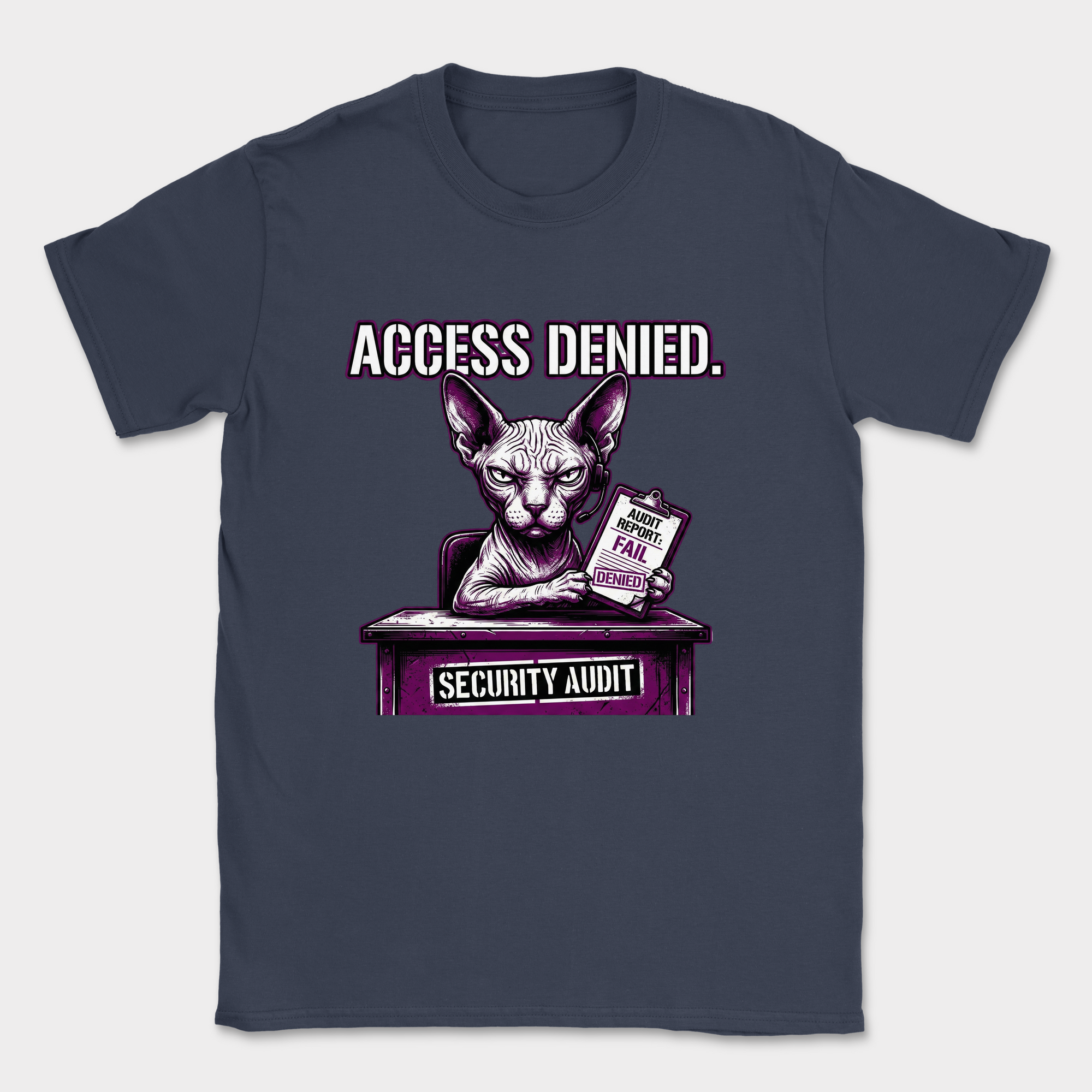 access denied security audit shirt — Navy