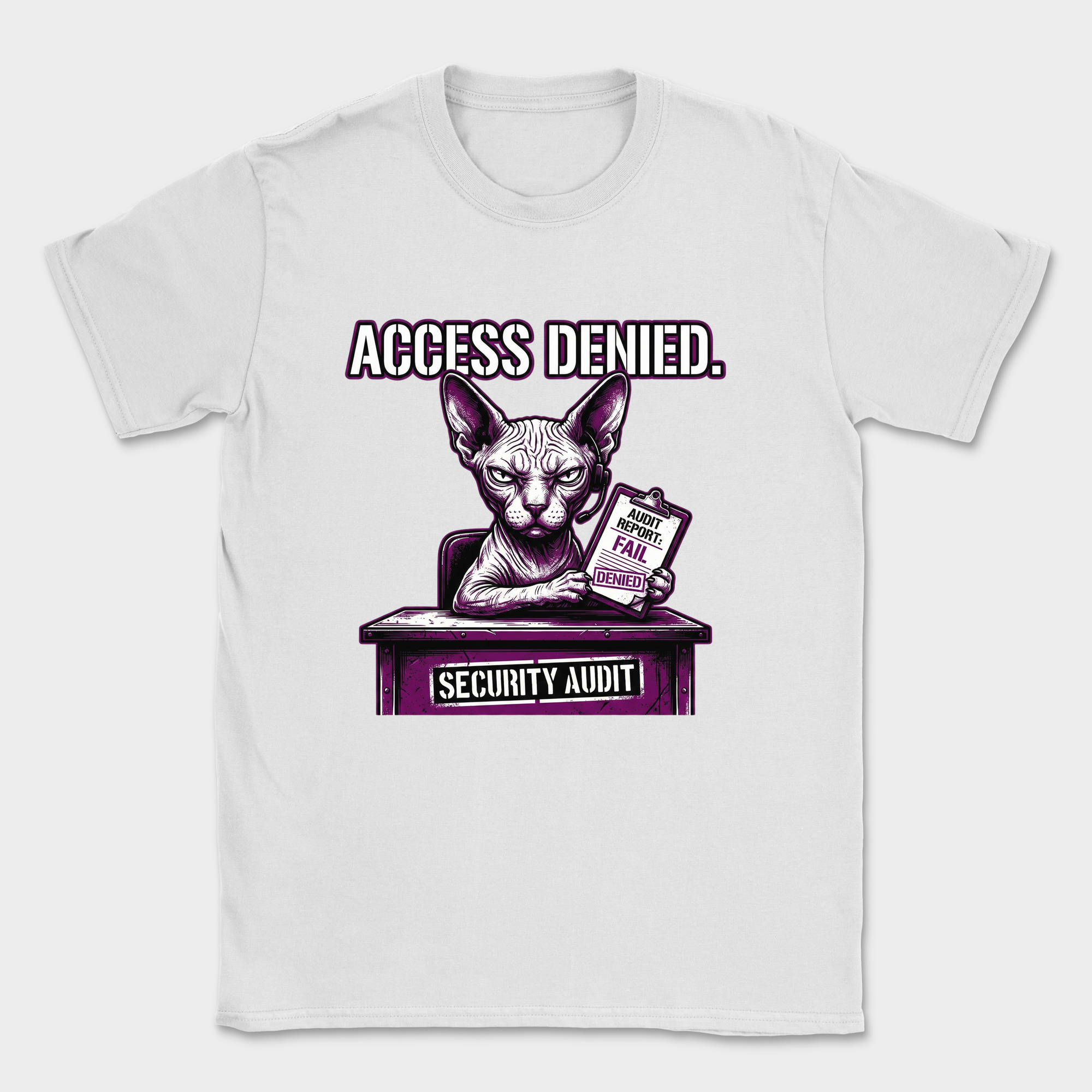 access denied security audit shirt — White