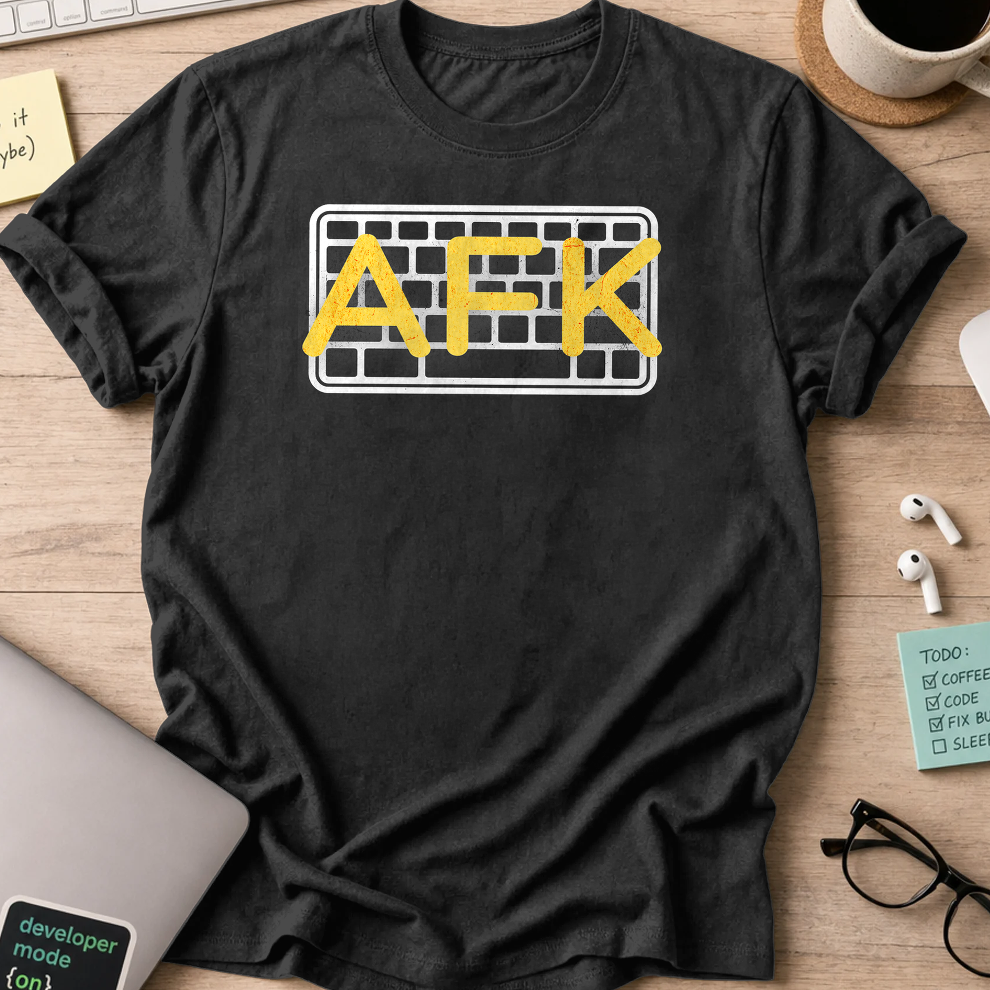 AFK away from keyboard shirt - Black