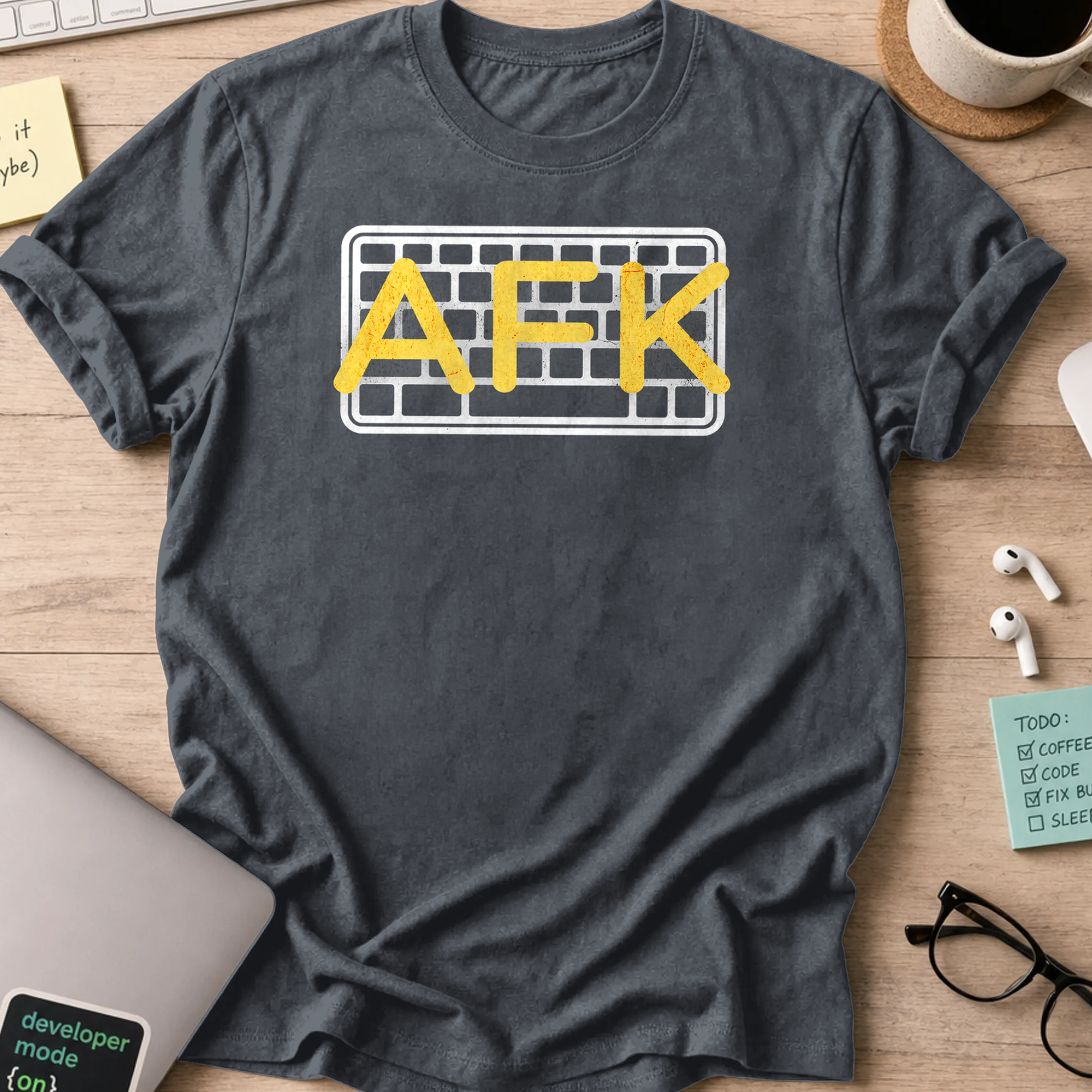 AFK away from keyboard shirt - Dark Heather