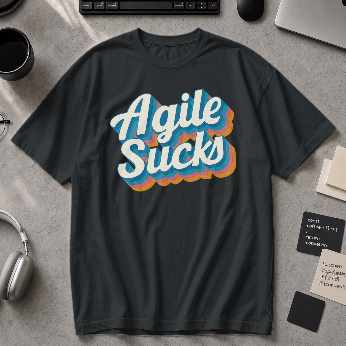 agile sucks Premium Shirt - Black