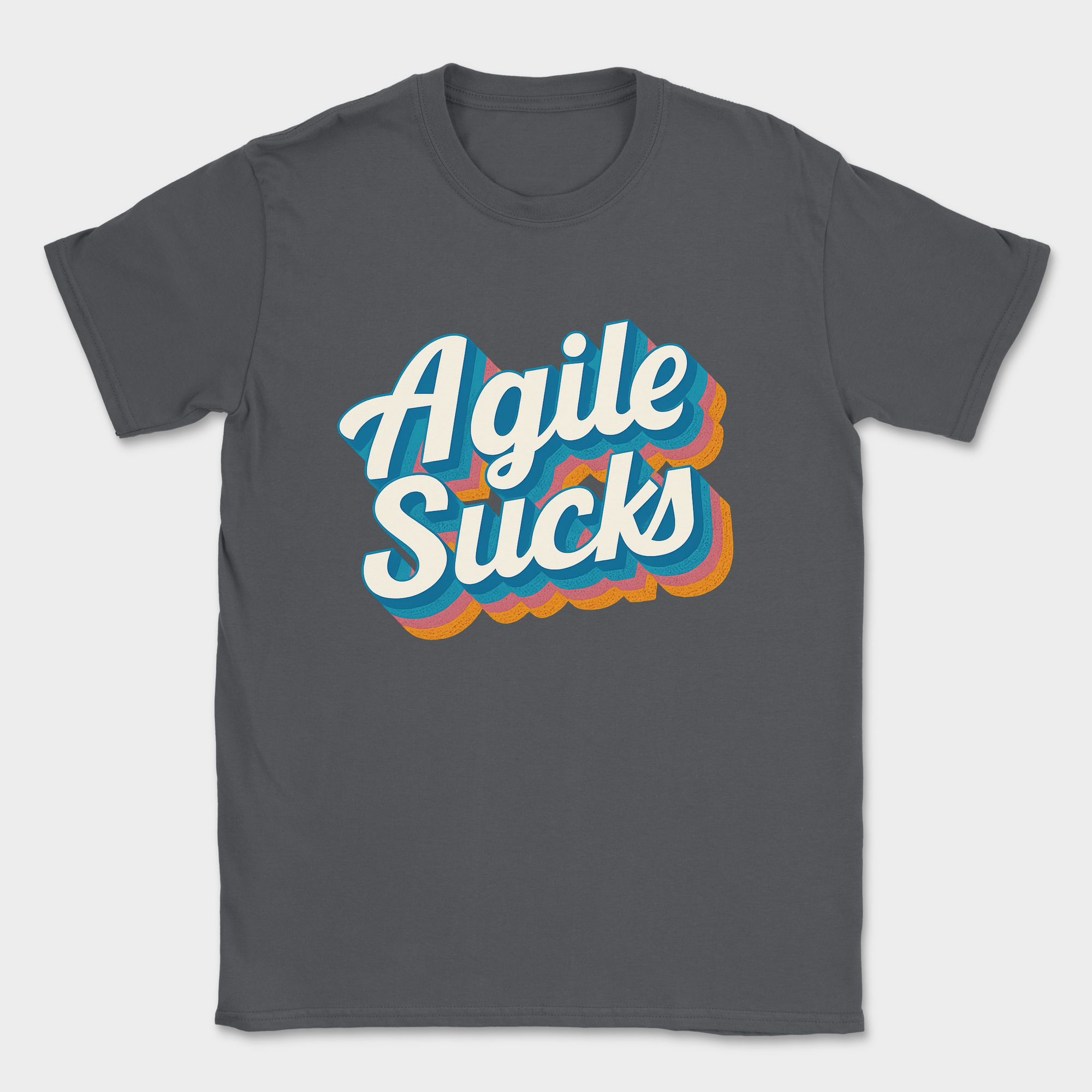 agile sucks shirt — Dark Heather Grey
