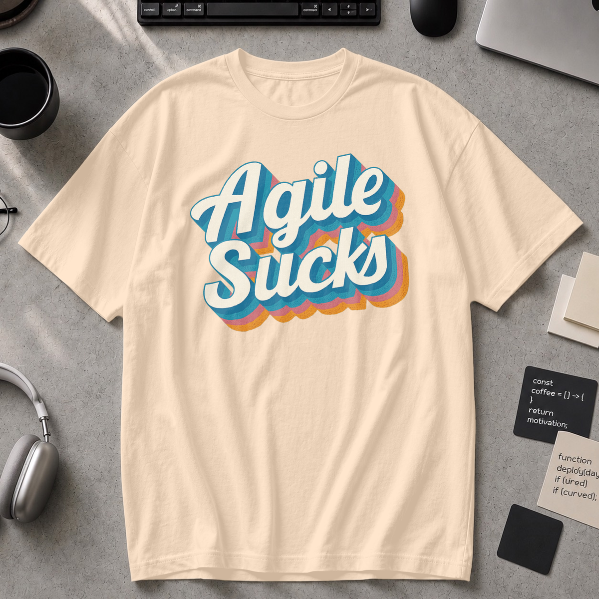agile sucks Premium Shirt - Ivory