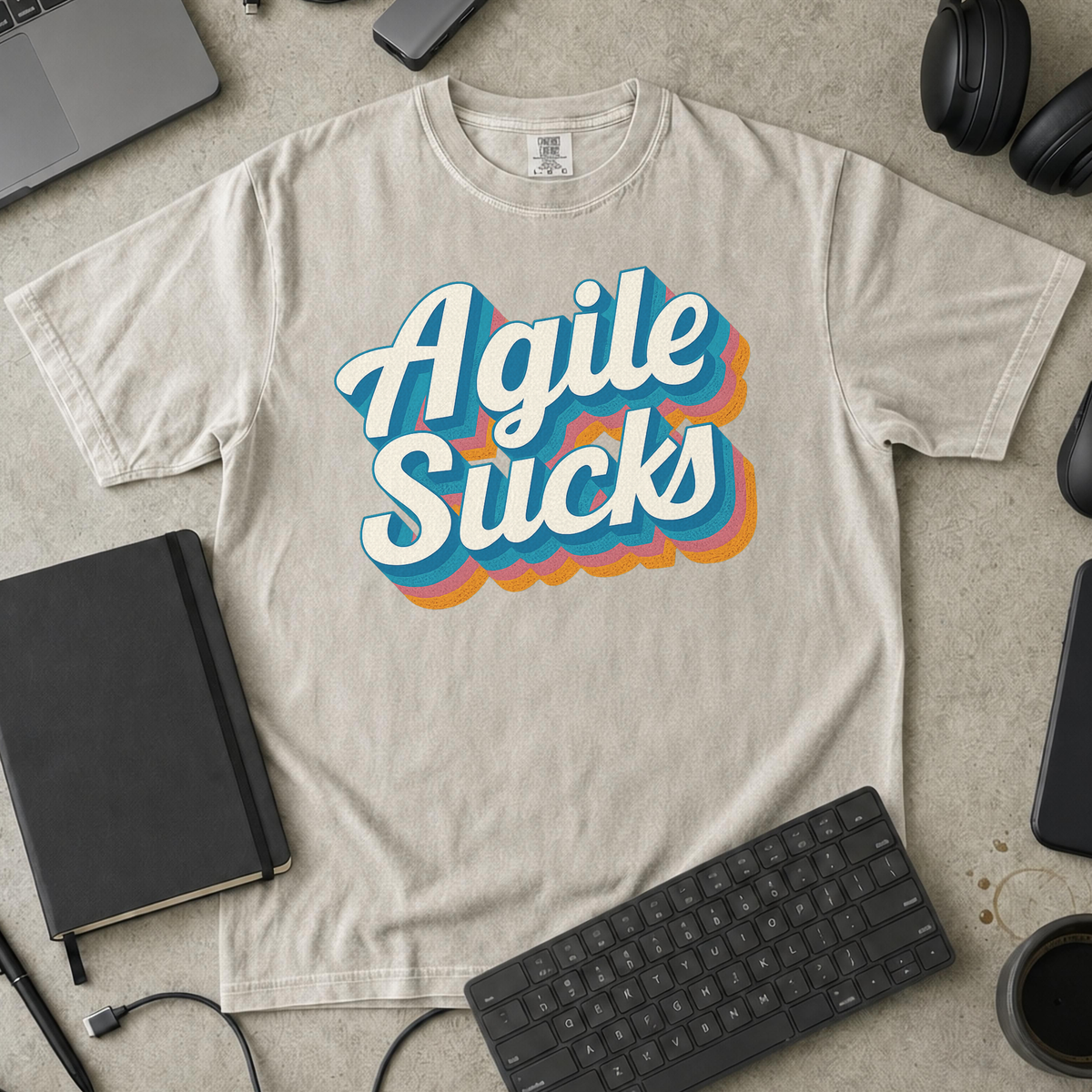 agile sucks Premium Shirt — ivory Premium Shirt mock-up