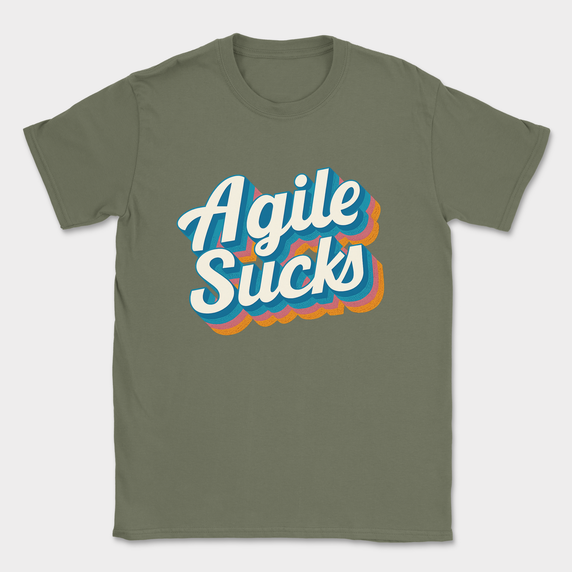 agile sucks shirt — Military Green