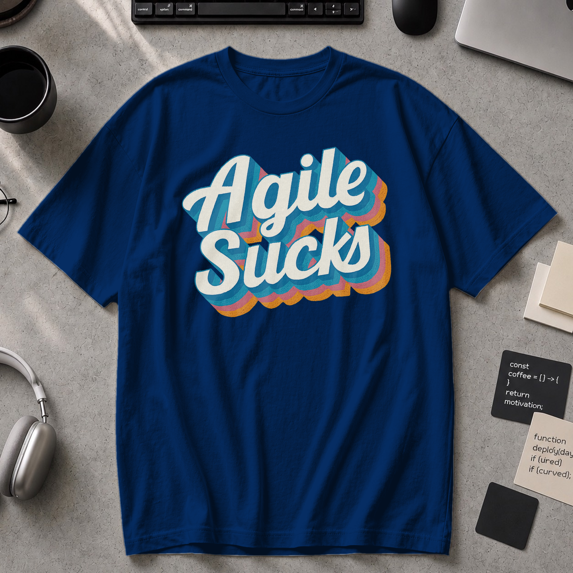 agile sucks Premium Shirt - True Navy