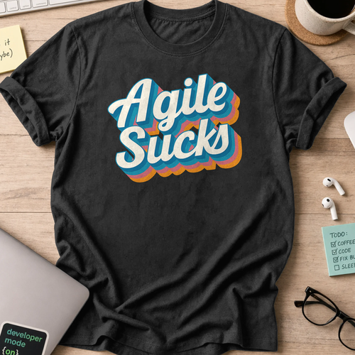 agile sucks shirt - Black