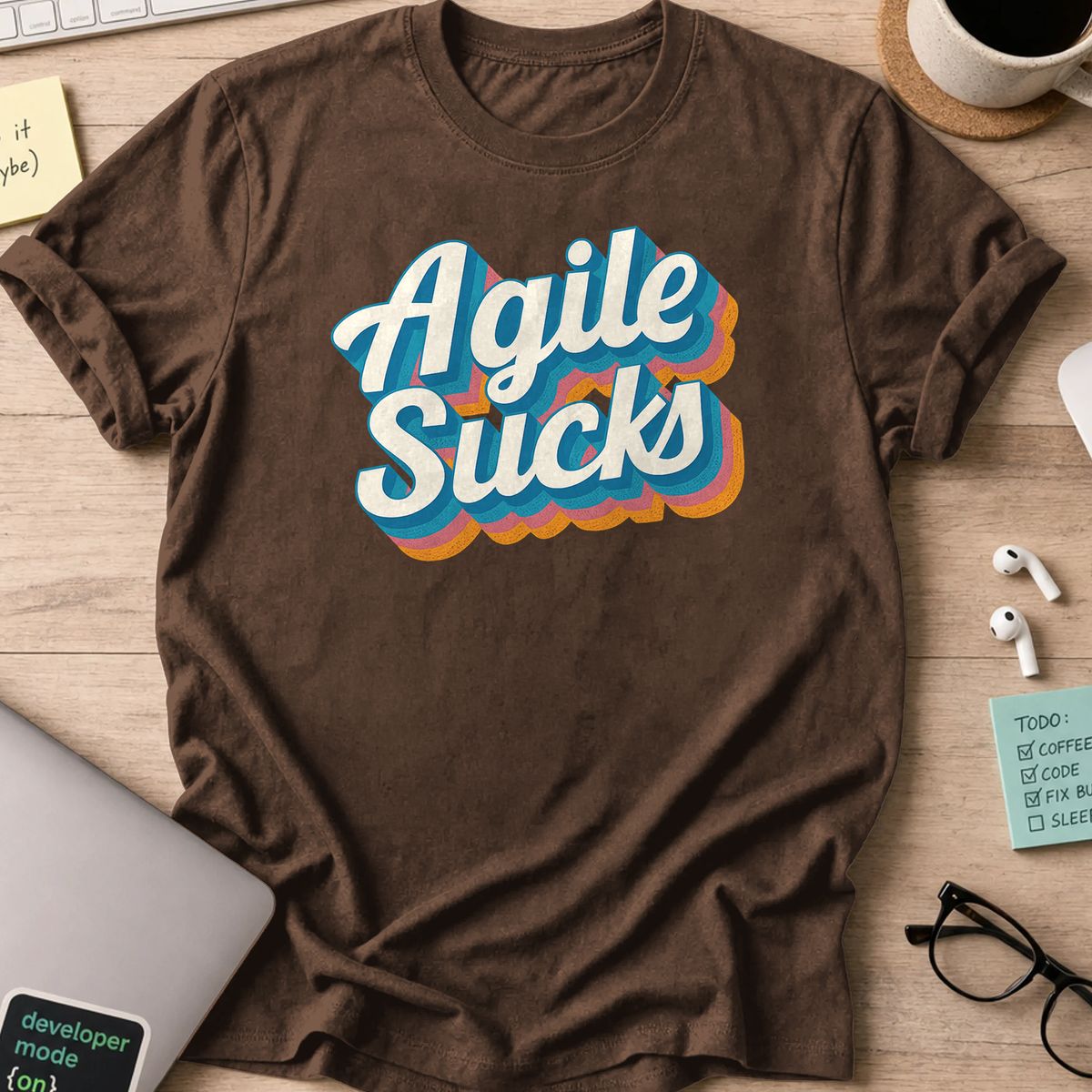 agile sucks shirt - Dark Chocolate