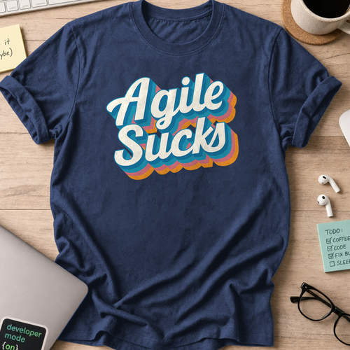 agile sucks shirt - Navy