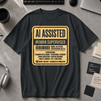 AI Assisted Human Supervised Premium Shirt - Black