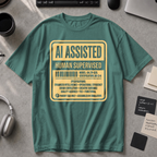 AI Assisted Human Supervised Premium Shirt - Blue Spruce
