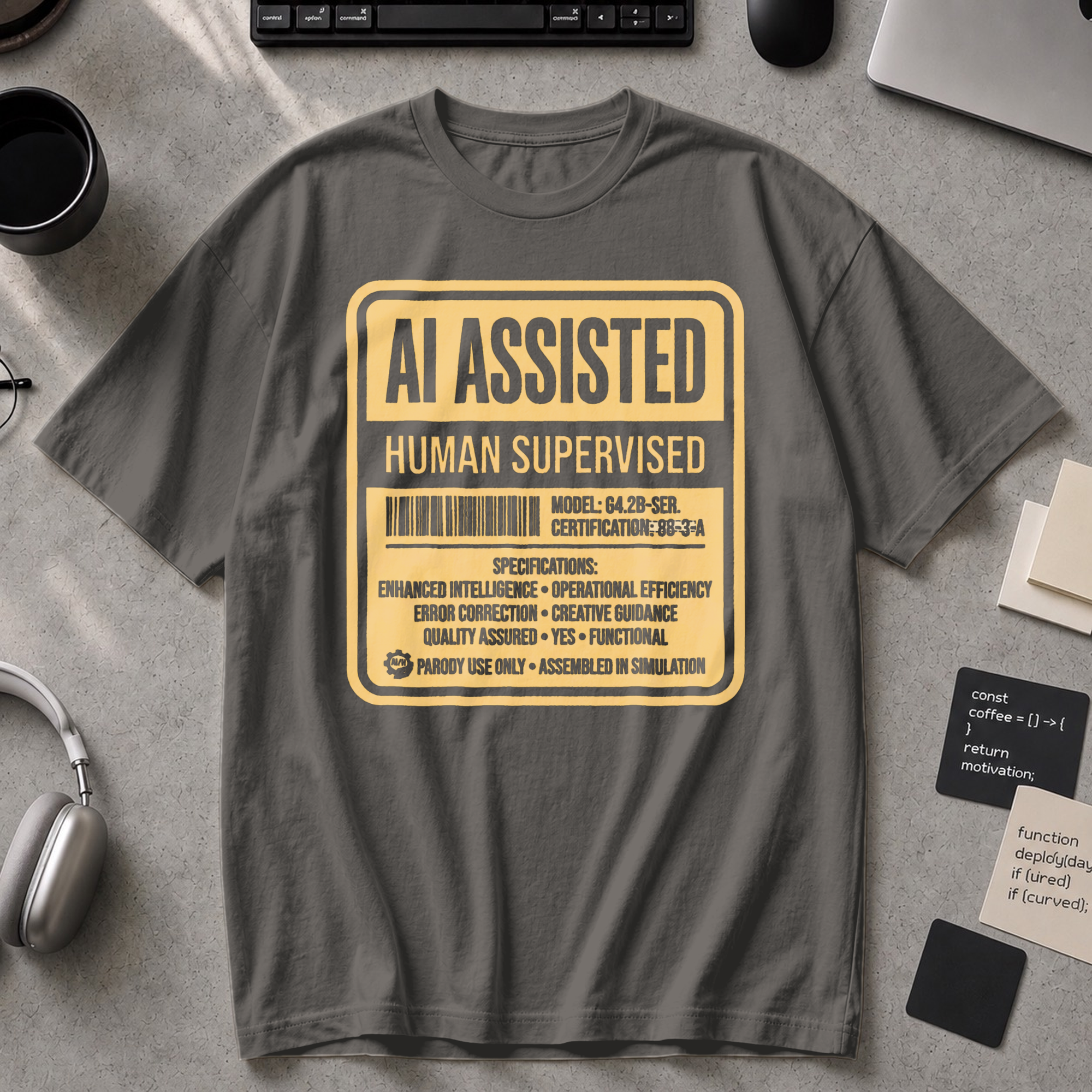 AI Assisted Human Supervised Premium Shirt - Pepper