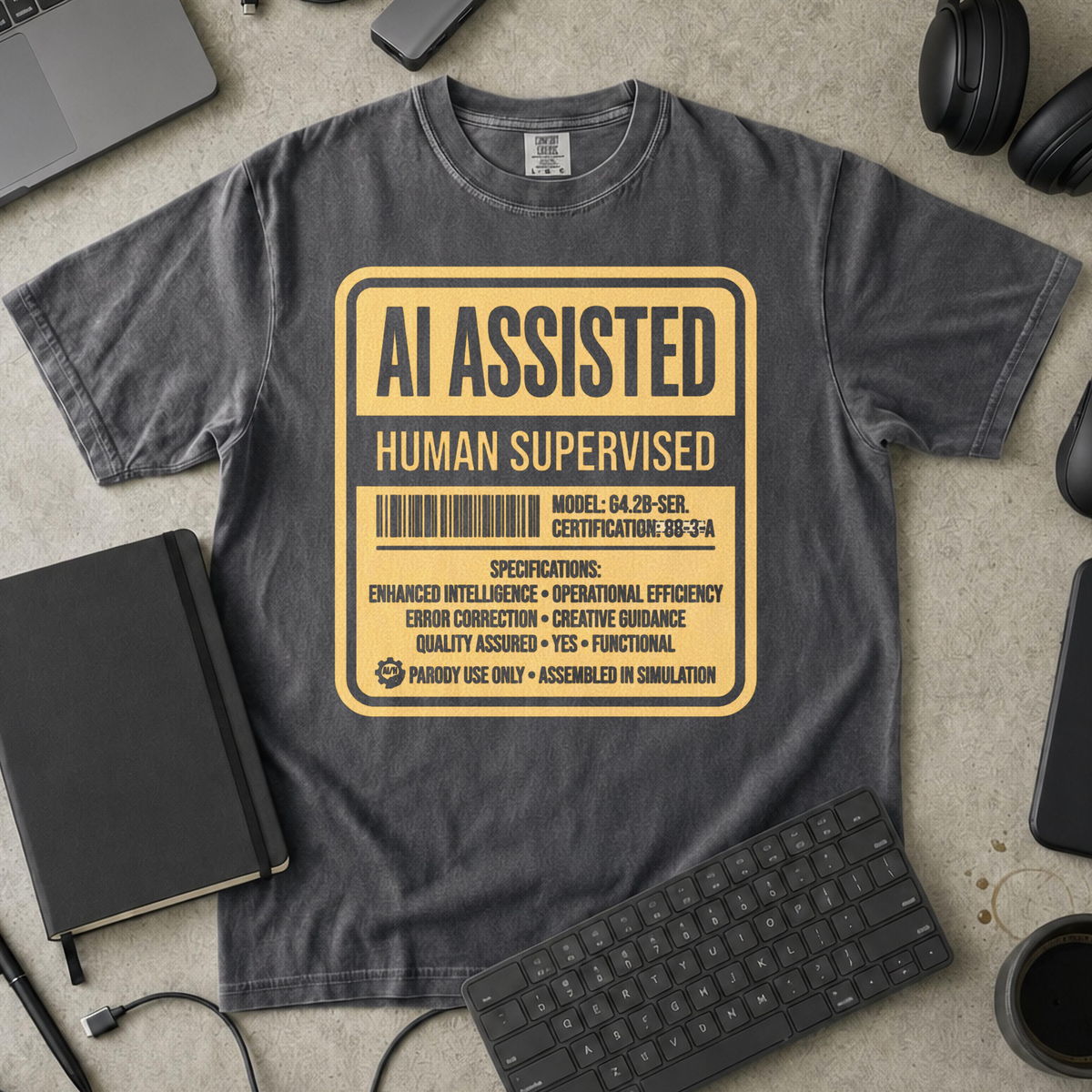 AI Assisted Human Supervised Premium Shirt — pepper Premium Shirt mock-up