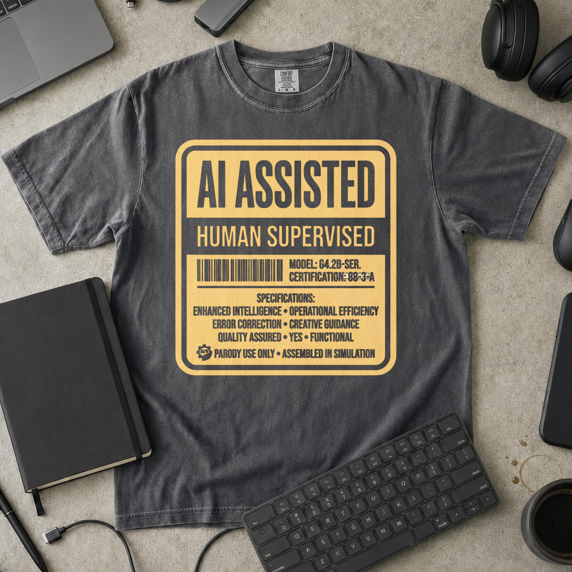 AI Assisted Human Supervised Premium Shirt — pepper Premium Shirt mock-up