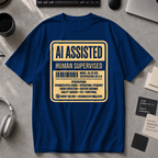 AI Assisted Human Supervised Premium Shirt - True Navy