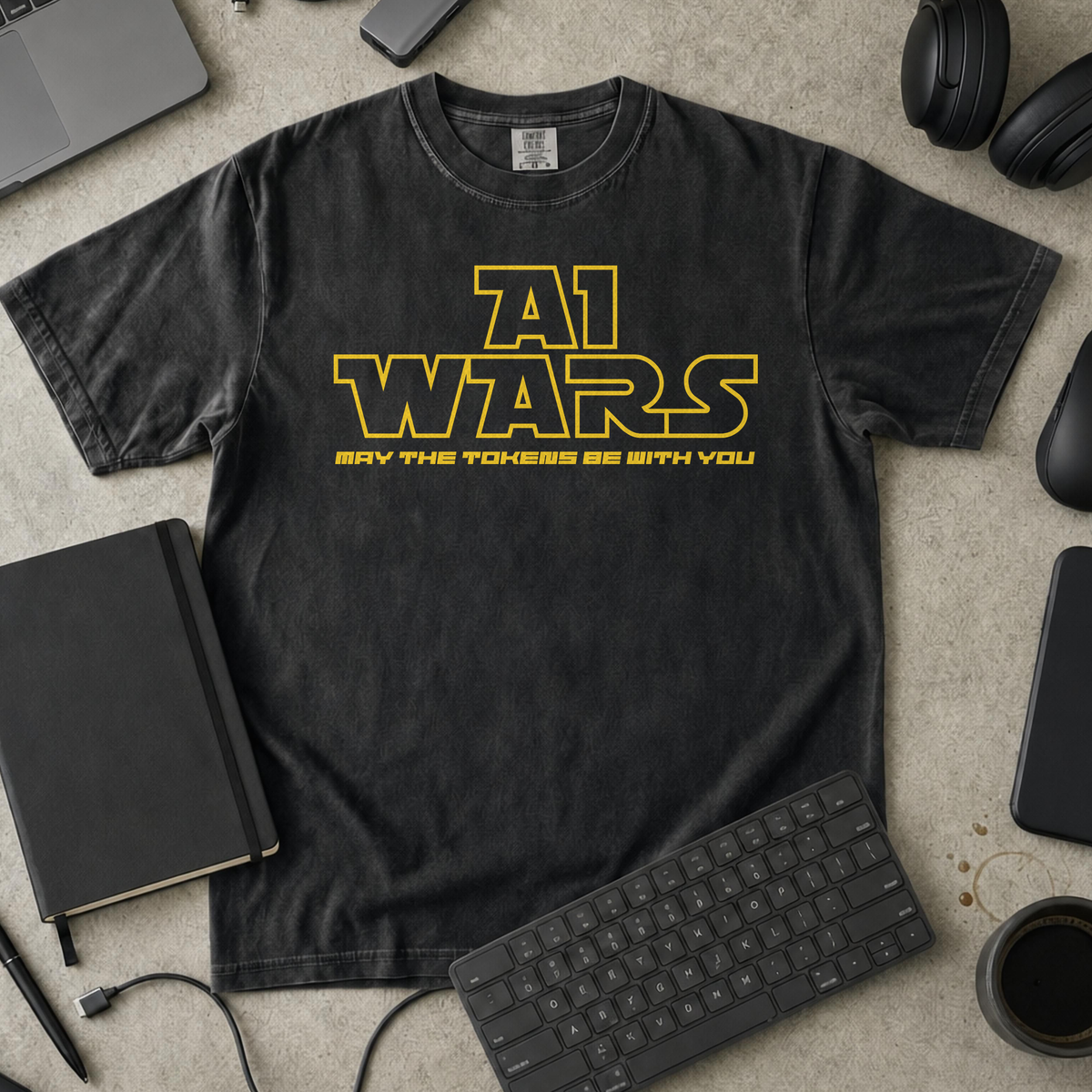 AI Wars May The Tokens Be With You Premium Shirt — black Premium Shirt mock-up
